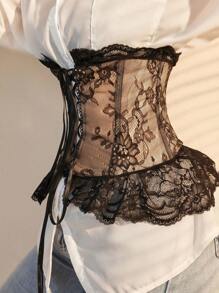 SHEIN 腰部綁帶訓練器 - 黑色 - 查看 4