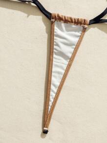 SHEIN Exotic-Bondage Vòng liên Dây Bộ Bodysuit  Teddy - màu nâu - Xem 3