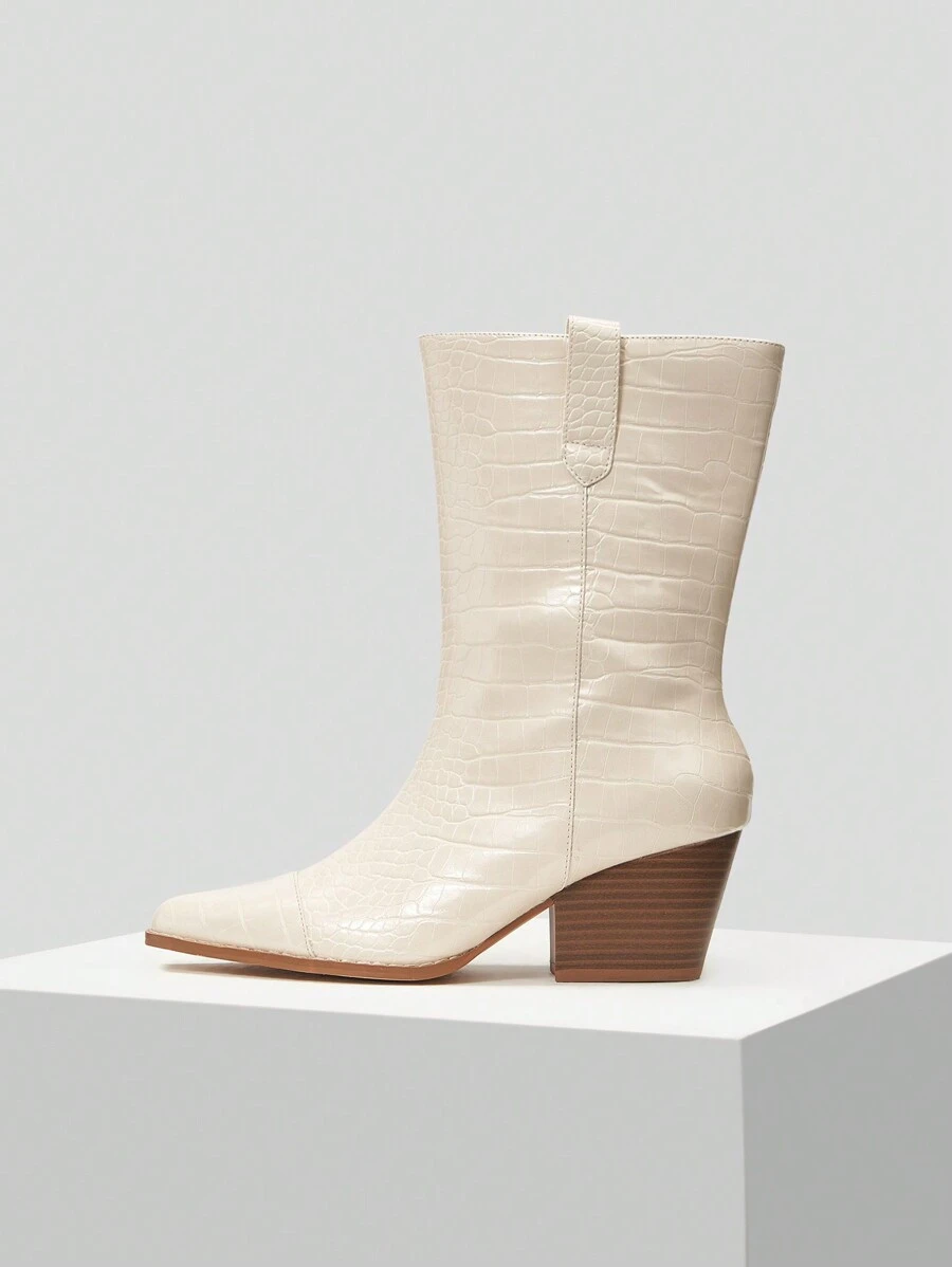 MOTF PREMIUM Botas A La Moda Para Mujeres, Adecuadas Para Uso Diario - Beis - Ver 1