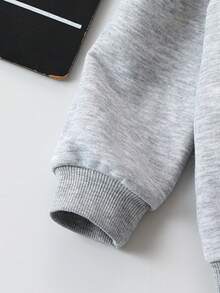 SHEIN 男小童字母圖案運動衫和緊身打底褲 - 彩色 - 查看 7