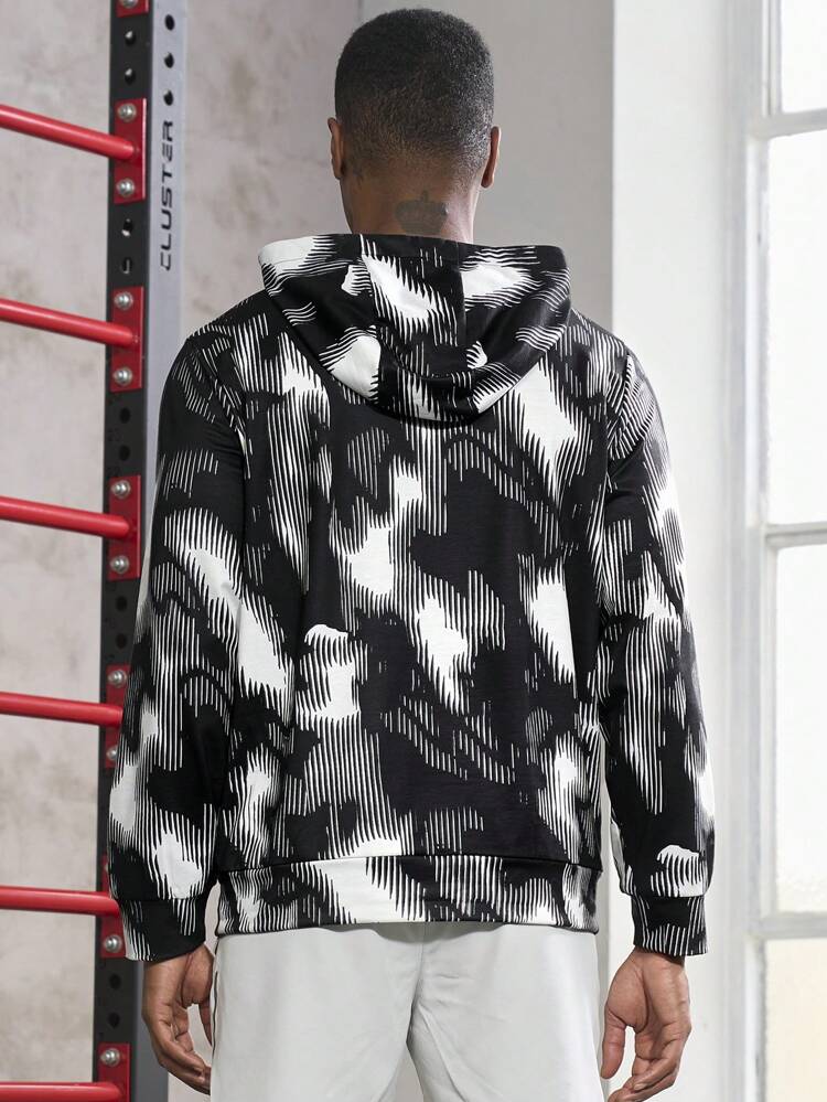 Men Allover Print Sports Sweatshirt Men Sweatshirt