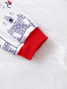 男嬰聖誕圖案運動衫適用於聖誕 - 白色 - 查看 5