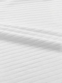 ROMWE Goth 蕾絲拼接挖肩上衣 - 白色 - 查看 4