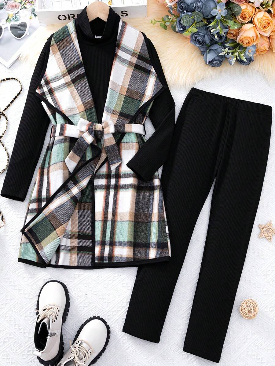 SHEIN Tween Girls Set - MultiWarna - View 1