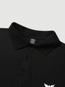 Manfinity Homme Men Eagle Print Polo Shirt - Black - View 5