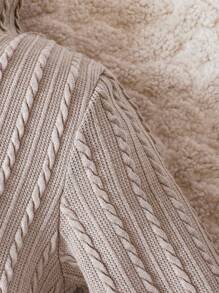 Bebé niña 3 piezas Camiseta tejida de canalé de cuello cisne - Multicolor - Ver 4