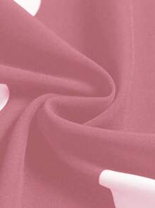 SHEIN Holidaya 大碼波點圖案闊腿褲 - 粉色 - 查看 7