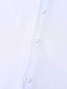 SHEIN 男大童前蝴蝶結襯衫和背帶褲和帽 - 白色 - 查看 6