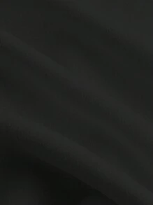 SHEIN MOD Lapel Neck Belted Halter Jumpsuit - Black - View 4