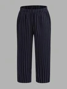 男小童條紋圖案西裝外套背心和褲子&前蝴蝶結襯衫 - 彩色 - 查看 7