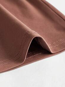 青少年女孩褶邊喇叭褲 - 卡其色 - 查看 3