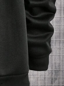 Manfinity VCAY Áo nỉ in họa tiết Giáng sinh dáng rộng dành cho nam, dành cho mùa thu đông - màu đen - Xem 3