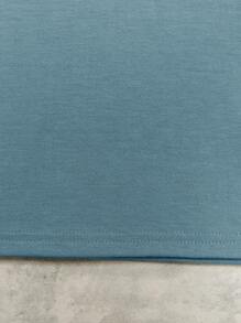 SHEIN Tween Boy Letter Graphic Hooded Tester Jacket - Blue - View 5