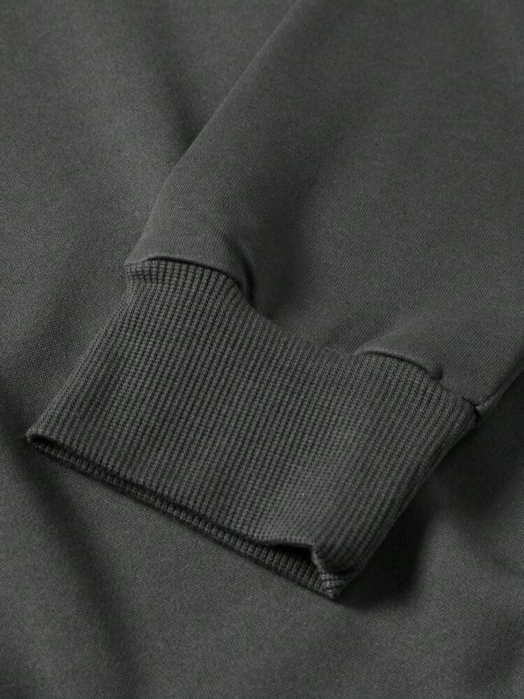 Manfinity 男士陰陽印花運動衫 - 灰色 - 查看 4