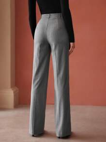 MOTF PREMIUM VISCOSE-BLEND PINSTRIPE SUIT PANTS - Grey - View 3
