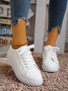 Zapatos de moda popular blanco - Blanco - Ver 4