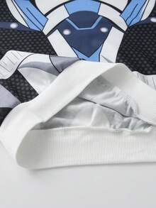 男孩卡通圖案連帽衛衣 - 彩色 - 查看 6