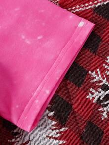 SHEIN LUNE Christmas Print Tee - Pink - View 6