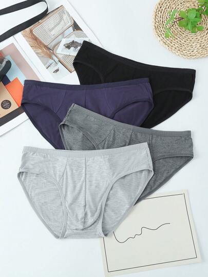 Homme 4 pièces Slip Unicolore