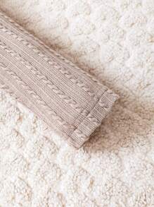 Bebé niña 3 piezas Camiseta tejida de canalé de cuello cisne - Multicolor - Ver 5