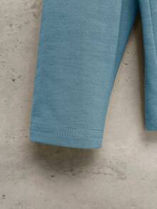 SHEIN Tween Boy Letter Graphic Hooded Tester Jacket - Blue - View 3