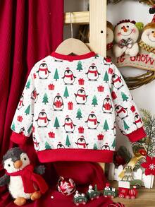 Baby Boys Christmas Print Sweatshirt - Multicolor - View 2