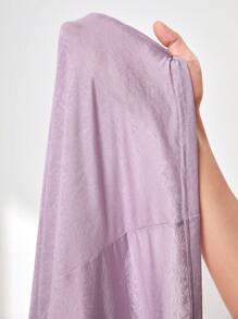 Easithlete Plus Solid Raglan Sleeve Sports Tee - Purple - View 6