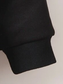 男小童素色連帽夾克背心和運動褲&素色運動衫 - 藍色 - 查看 5