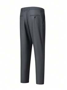 Manfinity Mode Men Fold Pleated Suit Pants - Dark Grey - View 2