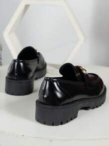 女式坡跟厚底鞋 - 黑色 - 查看 3