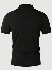 Manfinity Homme Men Eagle Print Polo Shirt - Black - View 2