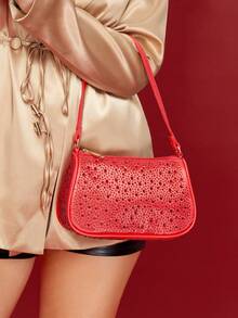 SHEIN SXY Women's Shoulder Bag - Christmas Design - Hot Pink - View 2