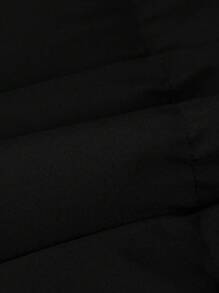 Manfinity Homme 超大号男士连帽加厚外套，配有泰迪熊衬里和拉链开合 - 黑色 - 查看 7