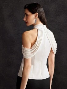 MOTF PREMIUM 冷肩隱形背心上衣 - 白色 - 查看 5