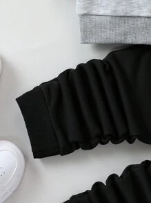 SHEIN 男小童字母圖案運動衫和緊身打底褲 - 彩色 - 查看 4