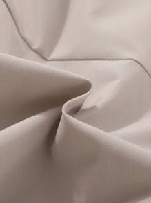 Baby Girl Double Breasted Contrast Binding Trench Coat - Apricot - View 3