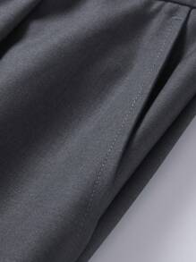 Manfinity Mode Men Fold Pleated Suit Pants - Dark Grey - View 3