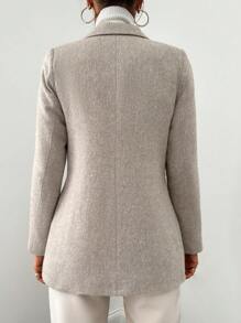 EURMUSE Lapel Collar Double Breasted Blazer
