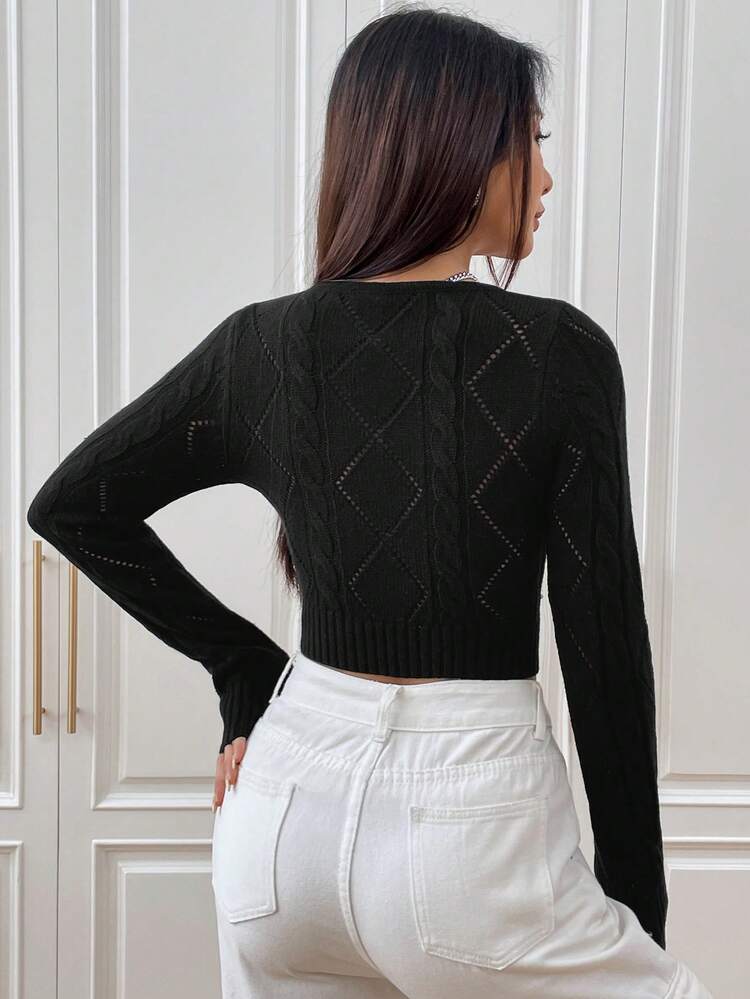 Solid Crop Sweater