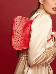 SHEIN SXY Women's Shoulder Bag - Christmas Design - Hot Pink - View 6