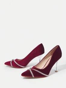 CUCCOO TILAWA Ladies' High Heel Pumps - Burgundy - View 4