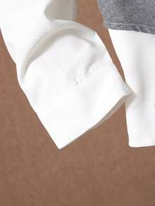 Tween Boy Solid Bow Front Shirt & Pants & Vest Jacket - Grey - View 7