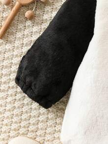 SHEIN 男嬰雙色3D耳朵設計連身背心&帽 - 彩色 - 查看 6