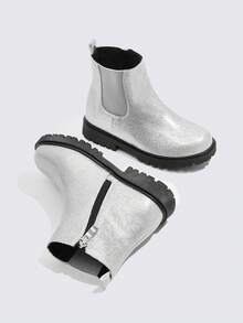 Fashionable & Cool Street Style Girls' Thermal Lined Chelsea Short Boots