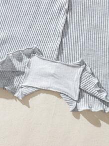 SHEIN 5入組男孩素色條紋針織短褲