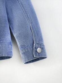 SHEIN 女童可爱清新蝴蝶印花夹克，适合秋季