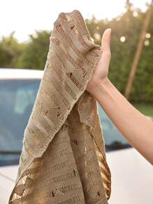 Soleia Button Front Pointelle Knit Cardigan