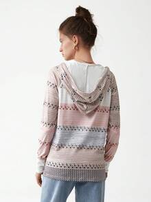 SHEIN Unity In Địa lý Dây rút Hoodie - Nhiều màu - Xem 2
