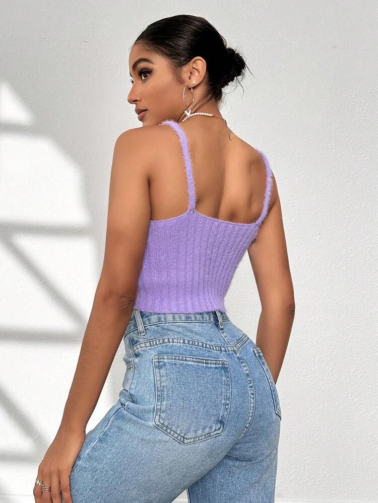 Butterfly Embroidery Cami Knit Top