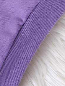 女嬰貼花運動衫 - 紫色 - 查看 7